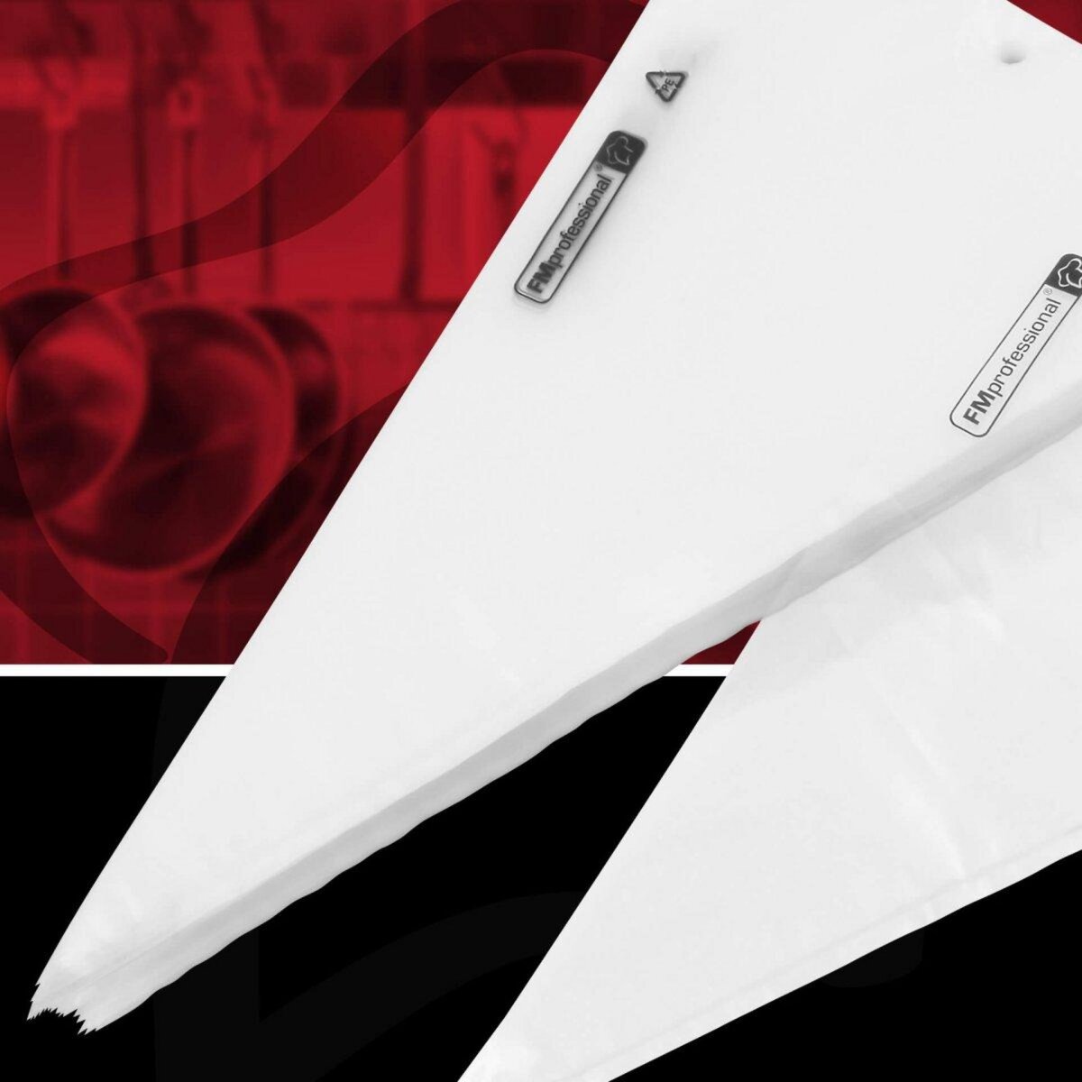 Fackelmann Set de 100 poches à douilles professionnelles jetables 50 cm et Verre doseur transparent en plastique 1 litre FM Professional