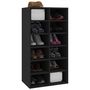 Voir la diapositive 3 : VIDAXL Etagere a chaussures Noir 54x34x100,5 cm Bois d'ingenierie
