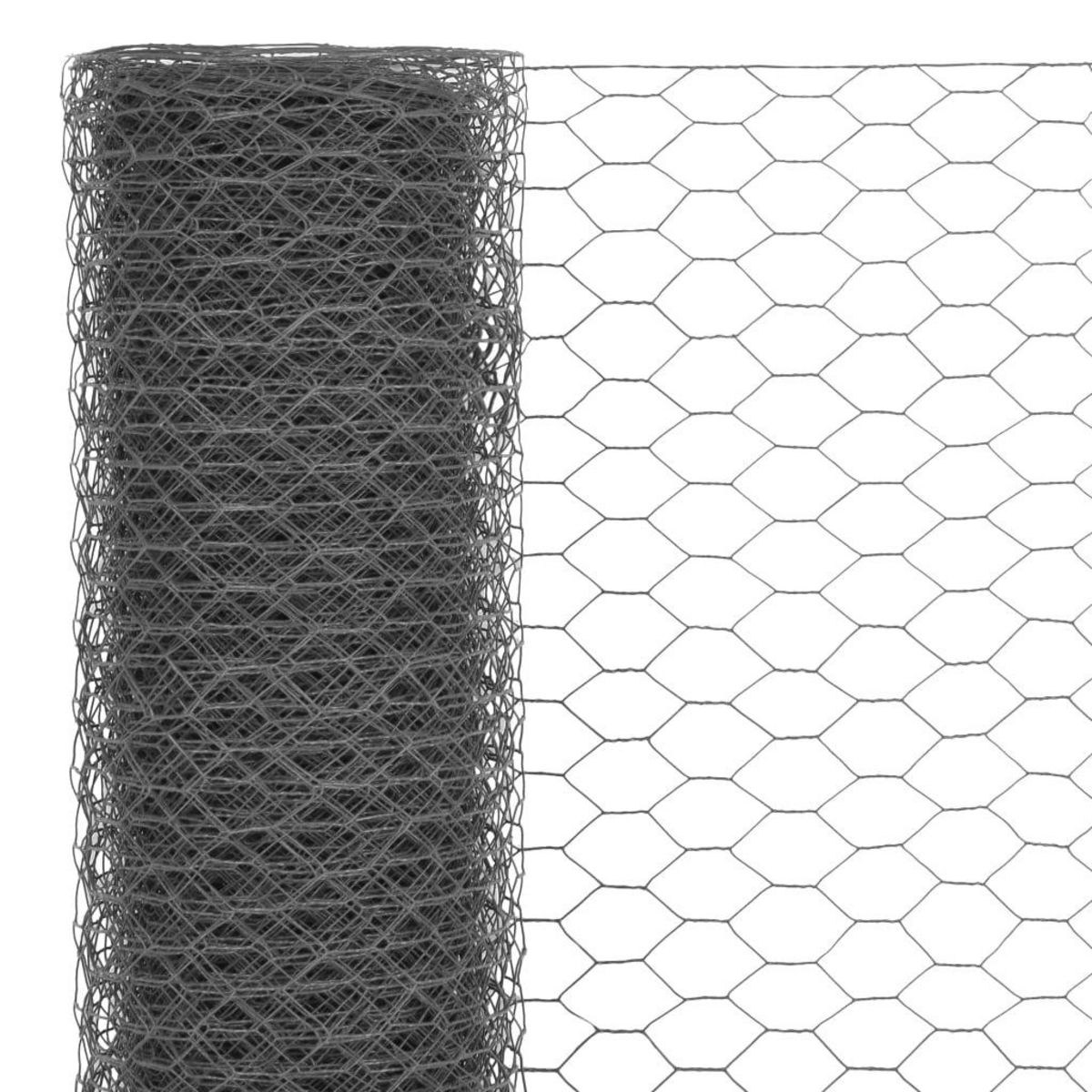 VIDAXL Grillage Acier avec revetement en PVC 25x0,75 m Gris