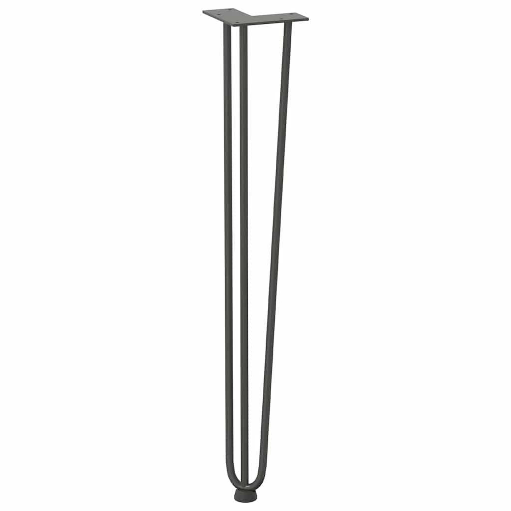 Voir la diapositive 4 : VIDAXL Pieds de table en forme d'epingle a cheveux 4 pcs anthracite