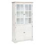 Voir la diapositive 1 : ATMOSPHERA Vitrine 4 Portes en Bois  Olbia  190cm Blanc