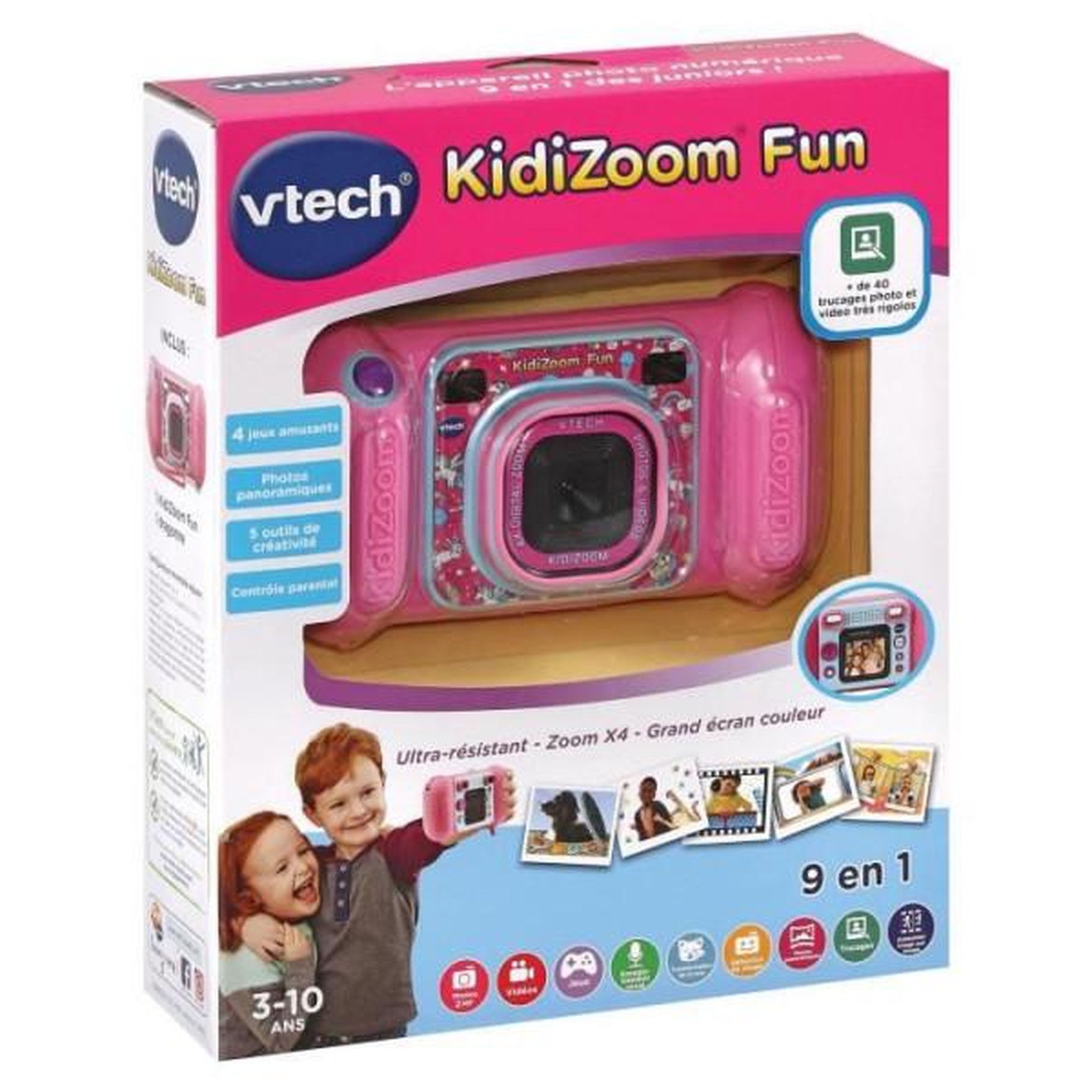 Voir la diapositive 3 : VTECH Appareil photo numérique VTECH Kidizoom Fun Rose - Mixte - Enfant - Intérieur - Piles fournies