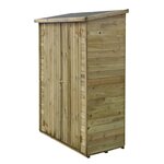 Habitat et Jardin Abri jardin bois adossable  Lipki   - 1.79 x 0.9 x 1.78/1.87 m  - 1.61 m² - 12 mm - Avec plancher