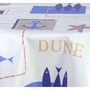 Voir la diapositive 3 : TOILINUX Nappe en toile cirée ronde Dune - Diam. 150 cm - Ecru