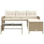Voir la diapositive 5 : VIDAXL Canape de jardin avec table et coussins en forme de L beige