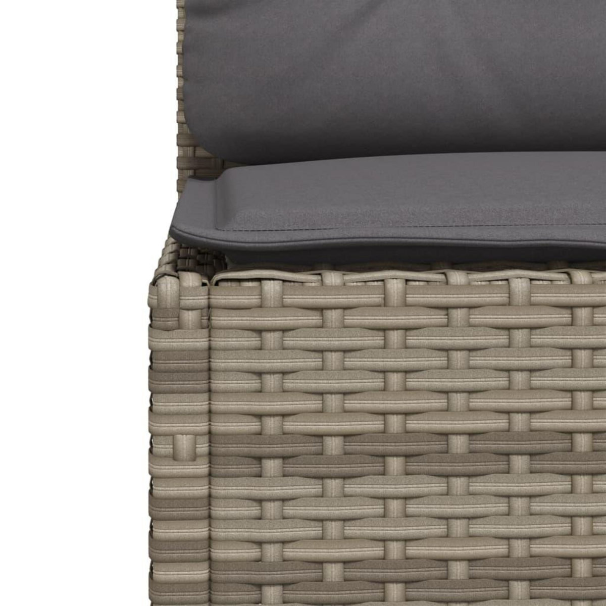 VIDAXL Salon de jardin 5 pcs avec coussins gris resine tressee