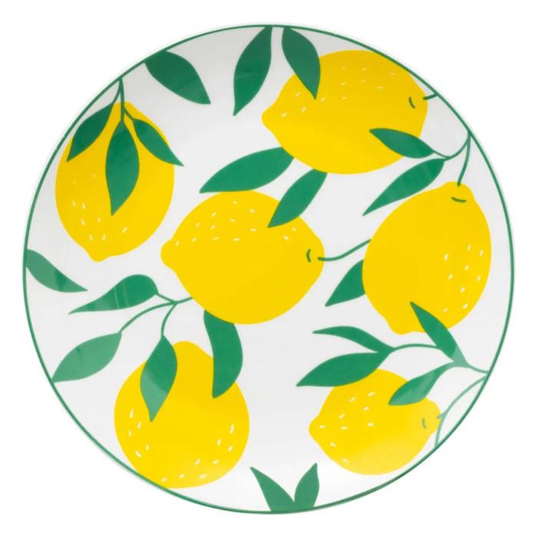 SECRET DE GOURMET Lot de 6 Assiettes à Dessert  Citrons  19cm Multicolore