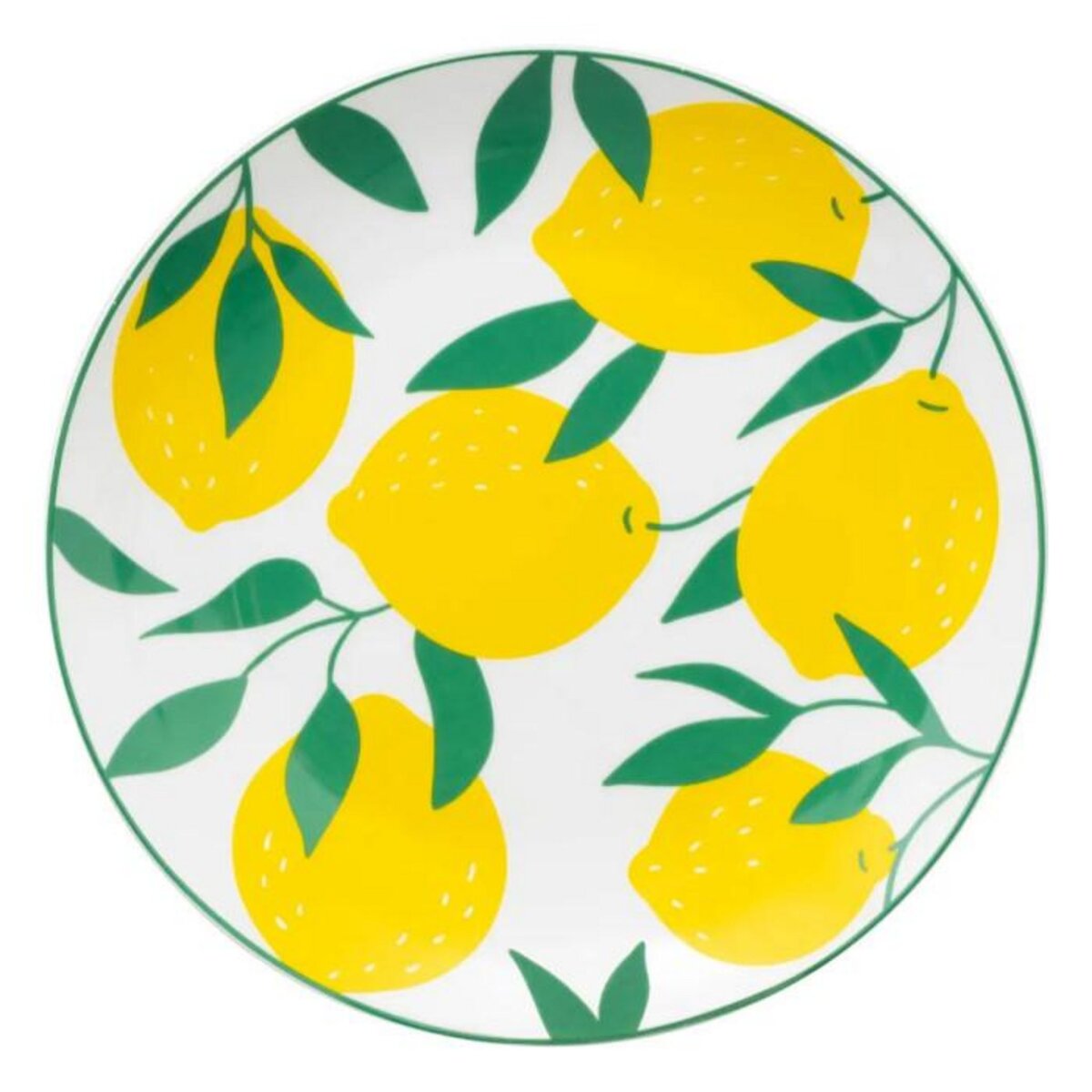 SECRET DE GOURMET Lot de 6 Assiettes à Dessert  Citrons  19cm Multicolore