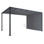 Voir la diapositive 4 : ID MARKET Pergola coulissante 2 pans 3x4 M belvédère de jardin toile gris anthracite