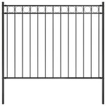 VIDAXL Cloture de jardin Acier 1,7x1 m Noir