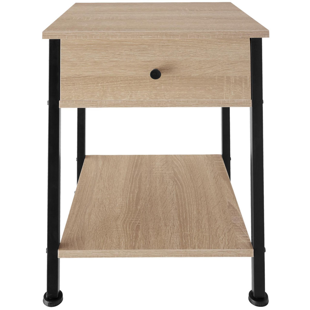 tectake Table de chevet Style industriel 40 x 40 x 555 cm