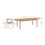 Voir la diapositive 4 : Rendez vous déco Table et chaises de jardin 8 personnes en teck massif-Kora