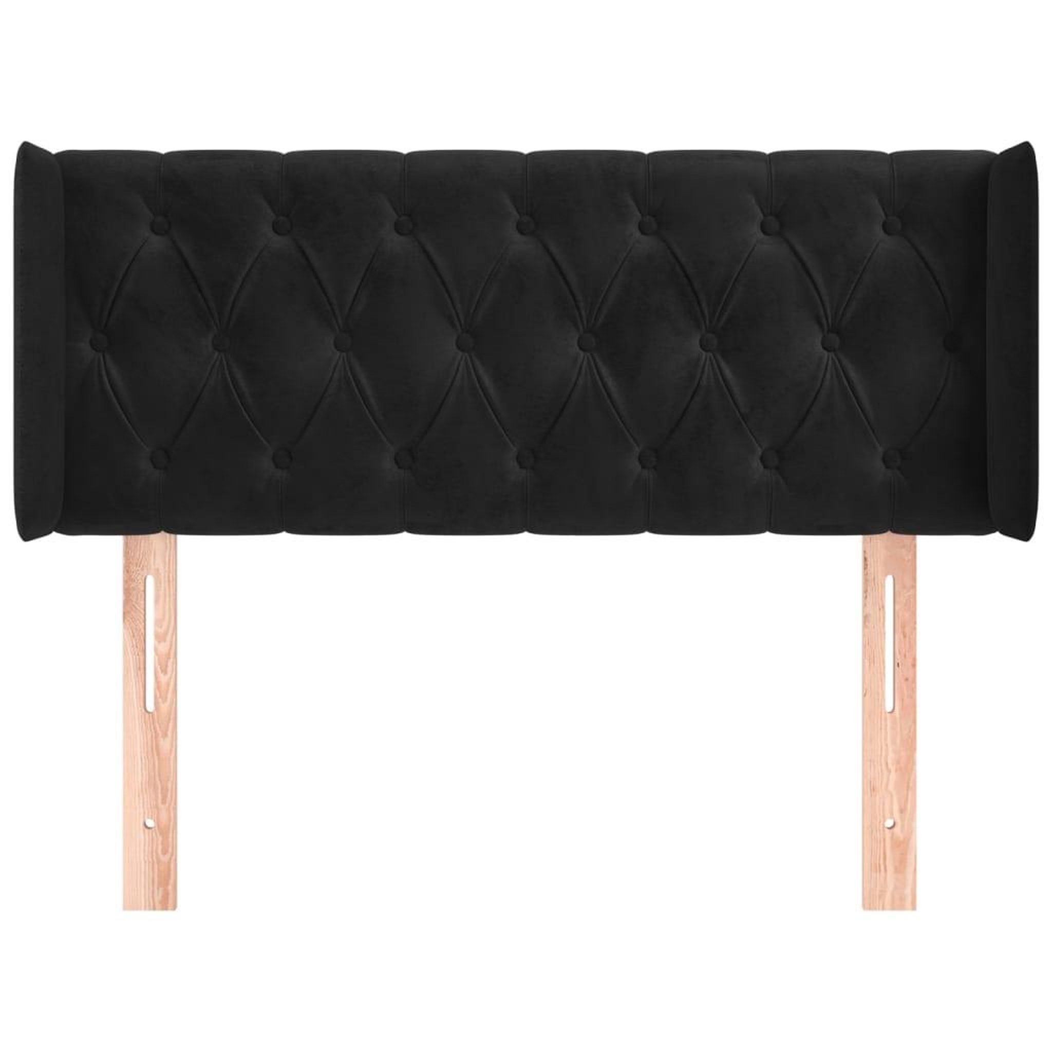 Voir la diapositive 3 : VIDAXL Tete de lit avec oreilles Noir 103x16x78/88 cm Velours