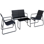 Habitat et Jardin Salon de jardin en métal  Fortaleza  - 4 places - Noir
