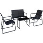 Voir la diapositive 1 : Habitat et Jardin Salon de jardin en métal  Fortaleza  - 4 places - Noir