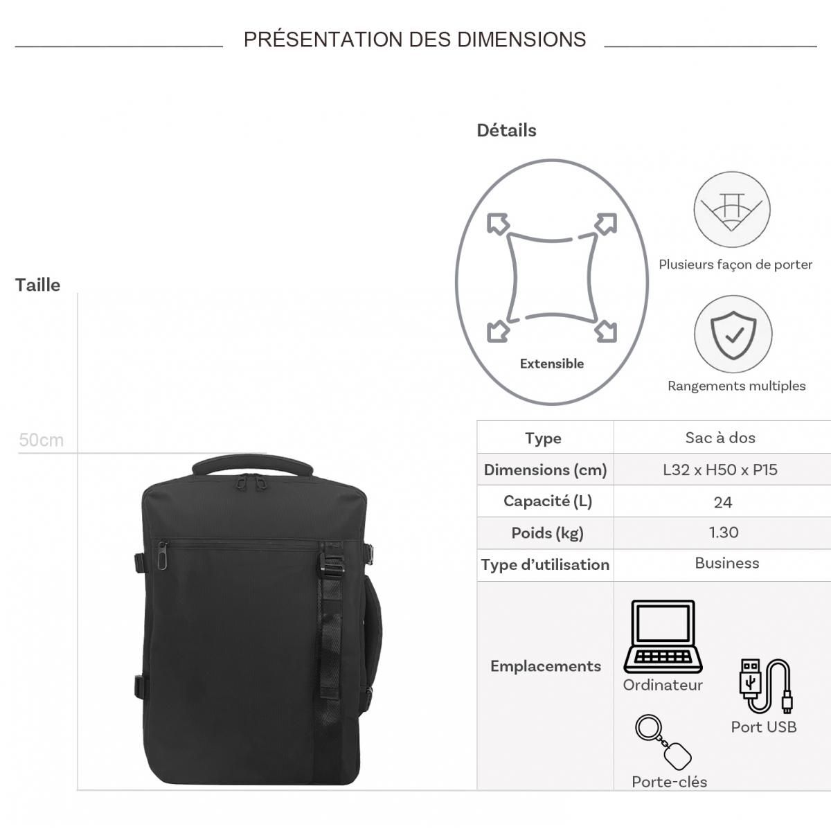 Cactus Sac à dos porte-ordinateur & voyage 17.3