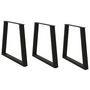 Voir la diapositive 1 : VIDAXL Pieds de table a manger forme de V 3 pcs noir 70x(72-73,3) cm
