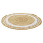 Voir la diapositive 2 : The Home Deco Factory Tapis rond jute coton blanc D90