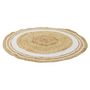 Voir la diapositive 2 : The Home Deco Factory Tapis rond jute coton blanc D90