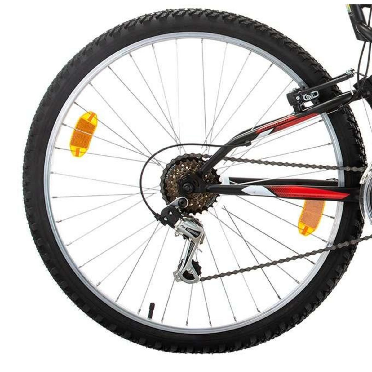 BACHINI Vélo VTT 26'' Tout Suspendu équipé de 18 Vitesses avec transmission Shimano & Freins V-Brake Alu.