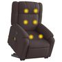 Voir la diapositive 3 : VIDAXL Fauteuil inclinable de massage Marron fonce Tissu