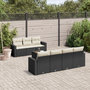 Voir la diapositive 1 : VIDAXL Salon de jardin 8 pcs avec coussins noir resine tressee