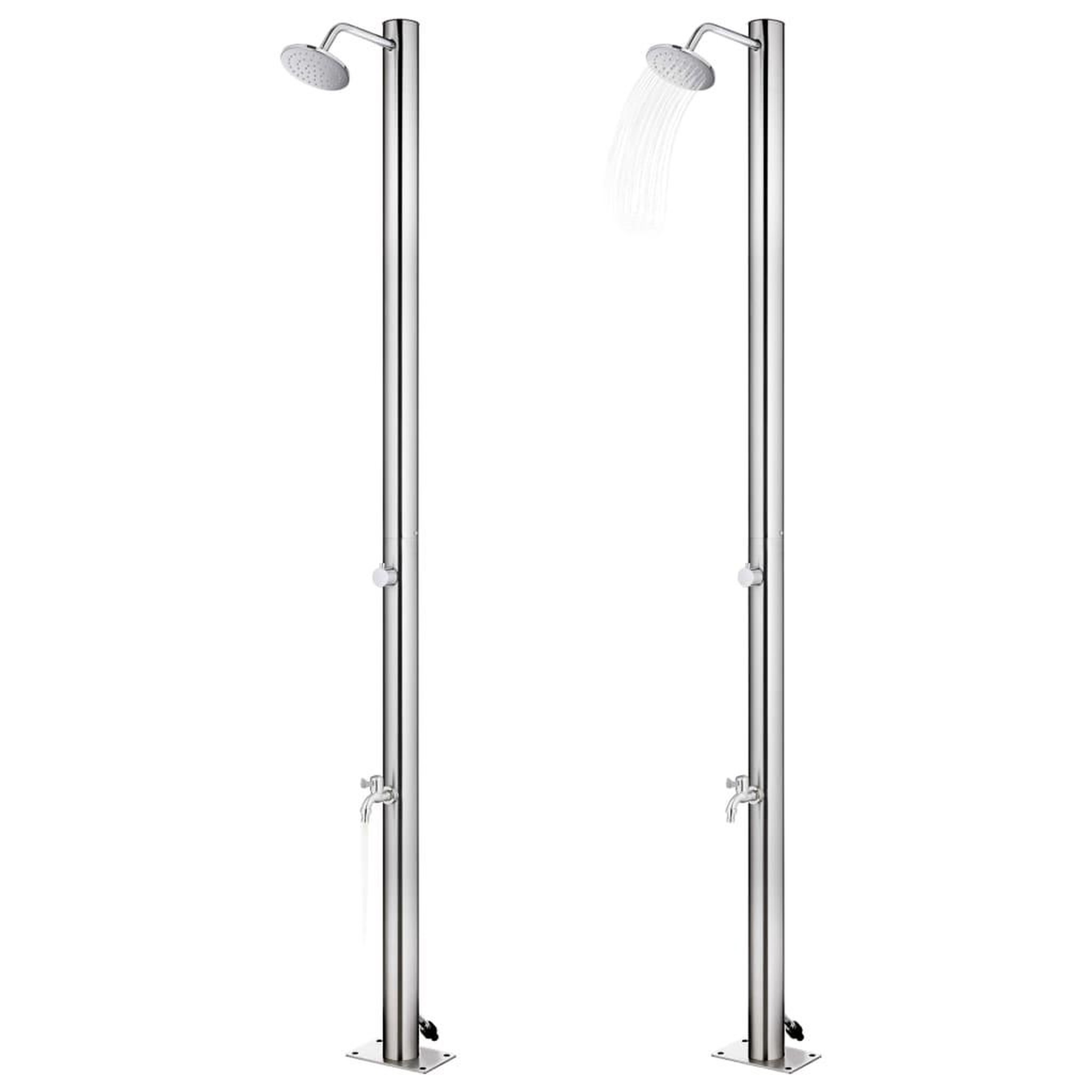Voir la diapositive 2 : VIDAXL Douche de jardin 215 cm Acier inoxydable