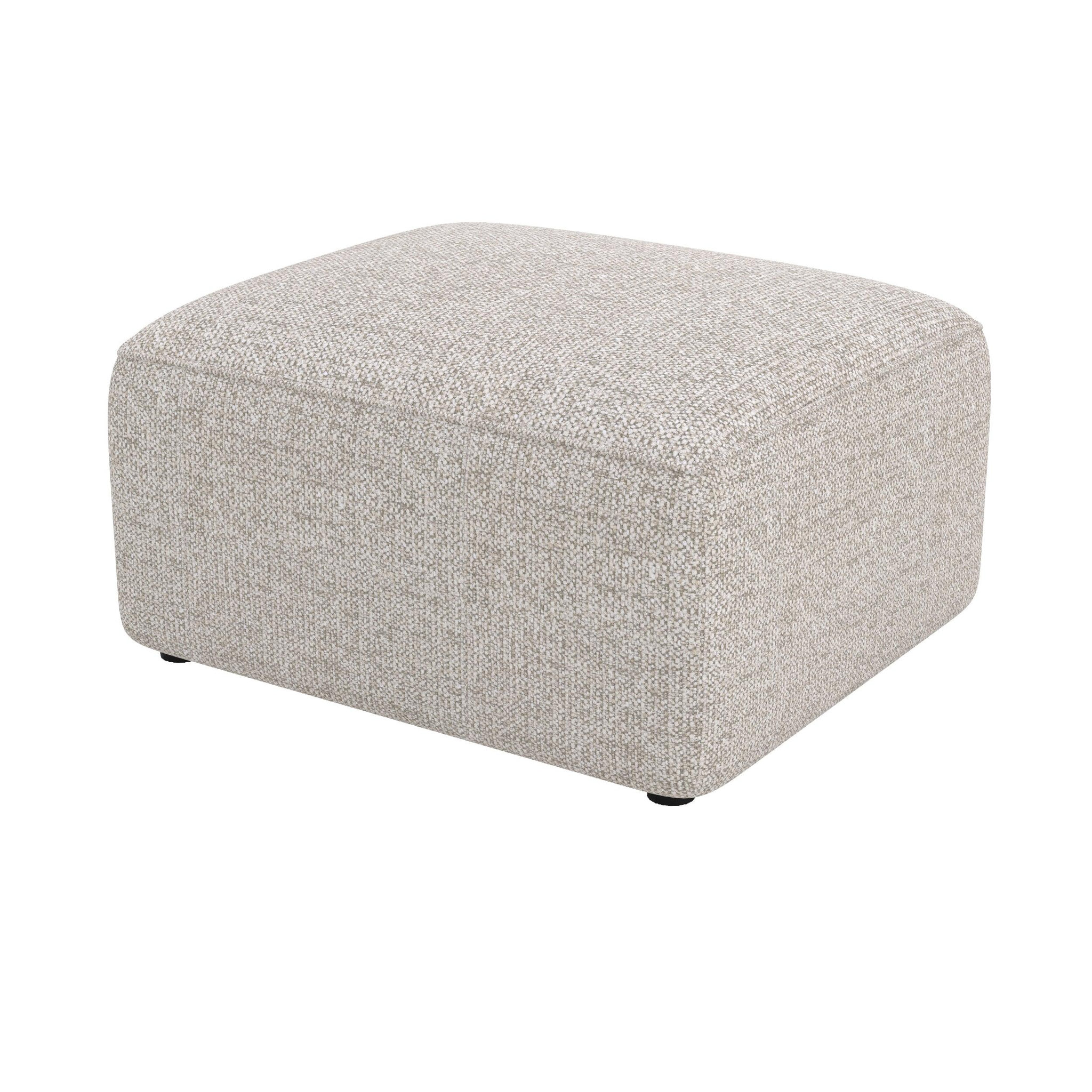 MAISON PAVANE Pouf rectangulaire pour canapé modulable en tissu beige-hestia