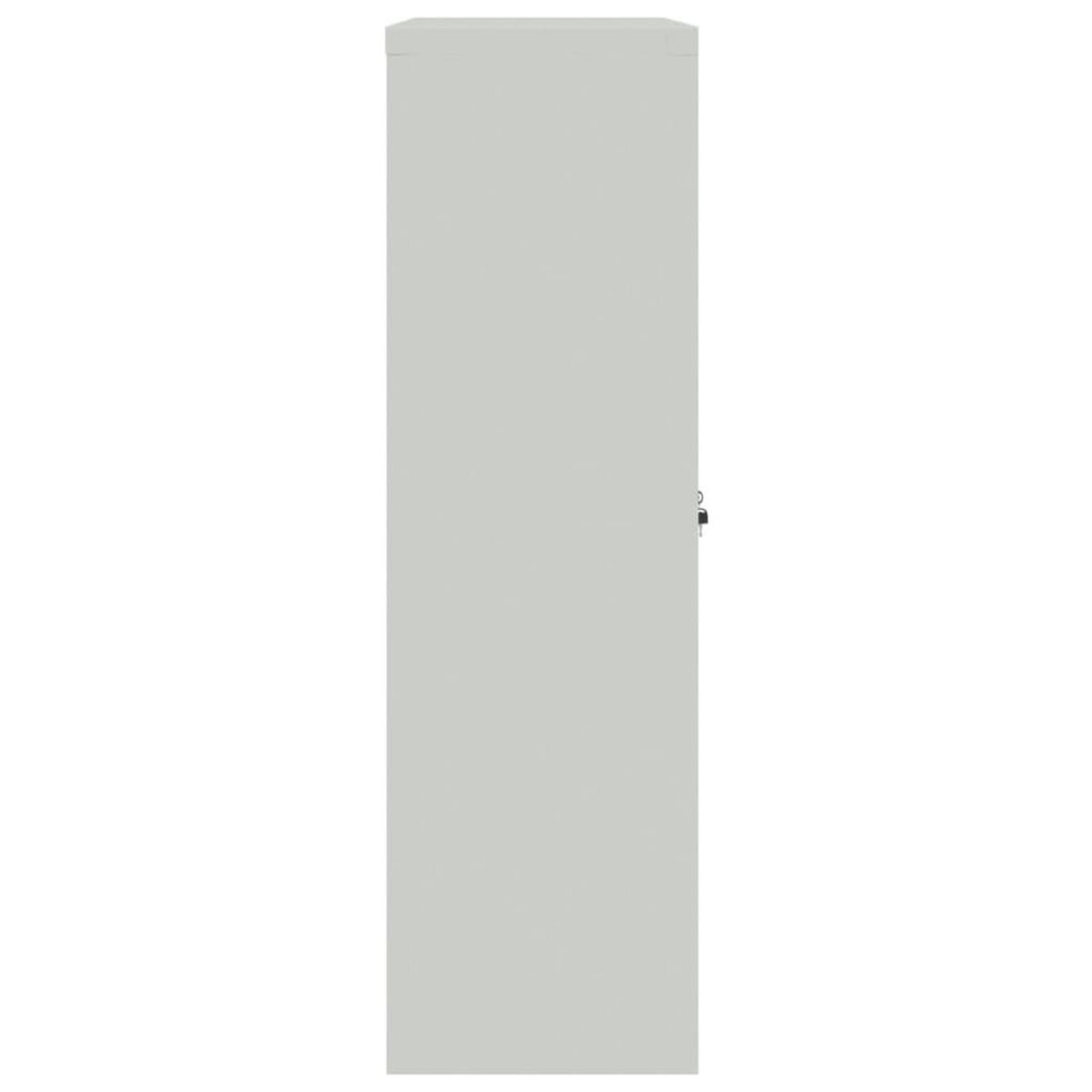 VIDAXL Armoire de bureau 90x40x140 cm Acier Gris