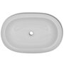VIDAXL Lavabo en forme ovale Ceramique 63 x 42 cm Blanc