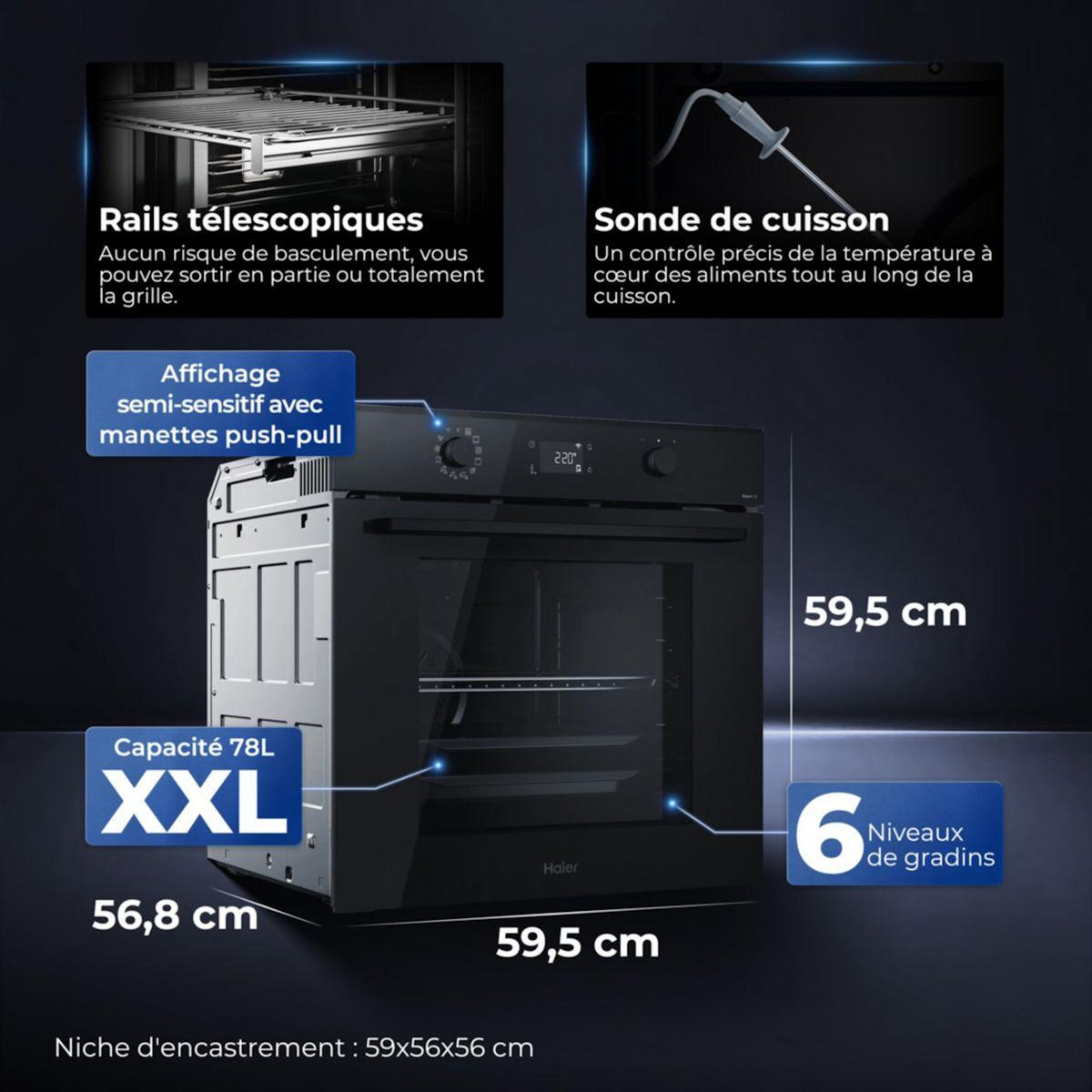 HAIER Four encastrable ID2P5B5EYTB