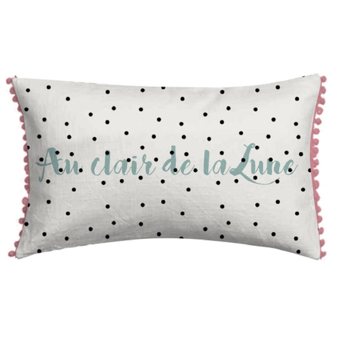 FUTURE HOME Coussin enfant à pois en coton 30x50cm LUNE