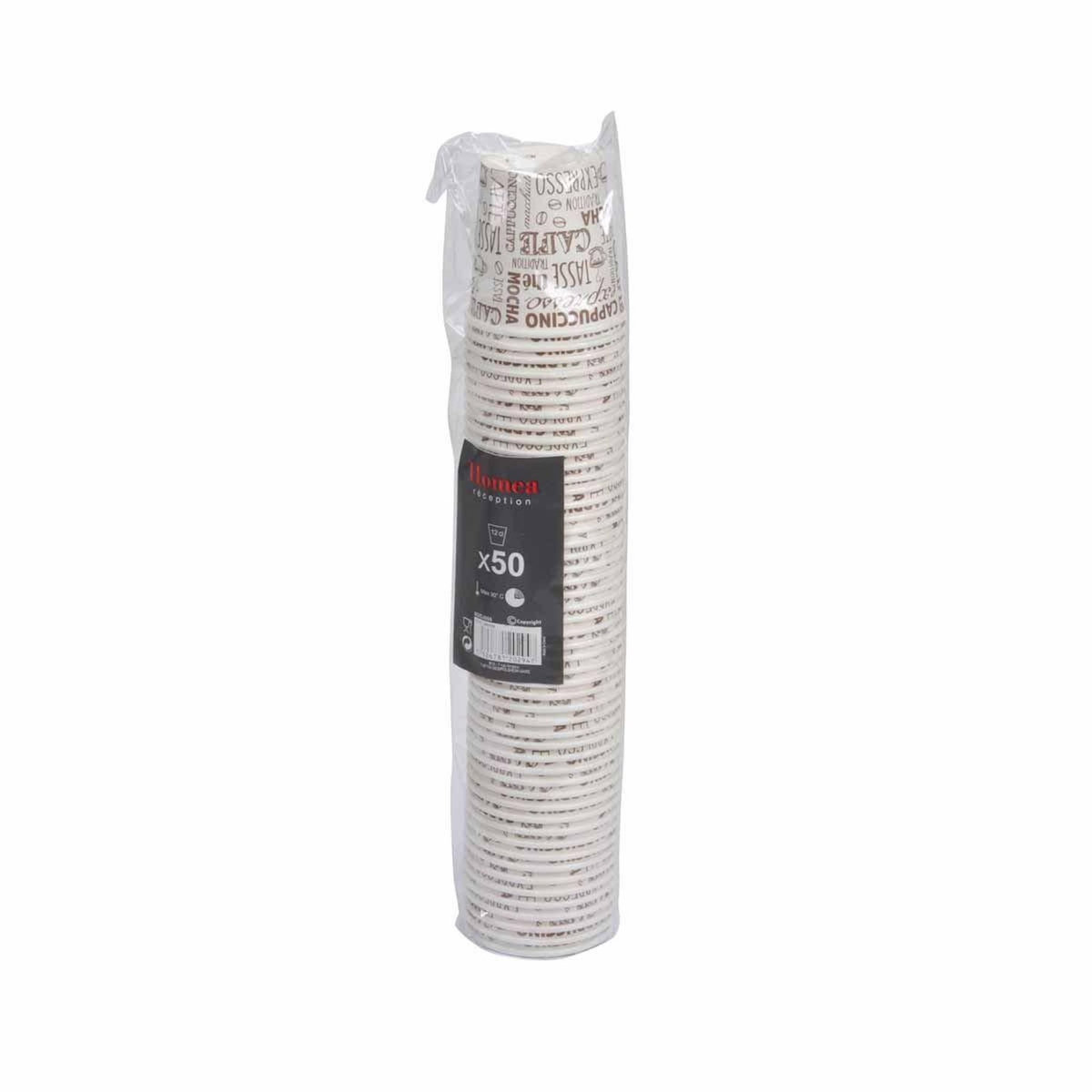 Paris Prix Lot de 50 Gobelets en Carton  Expresso  12cl Blanc