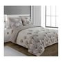 Voir la diapositive 2 : VISION VISION - Parure de lit réversible GINKO - 100%Coton - 1 housse de couette 200x200cm + 2 taies d'oreiller 65x65cm - Beige