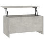 Voir la diapositive 2 : VIDAXL Table basse gris beton 102x55,5x52,5 cm bois d'ingenierie
