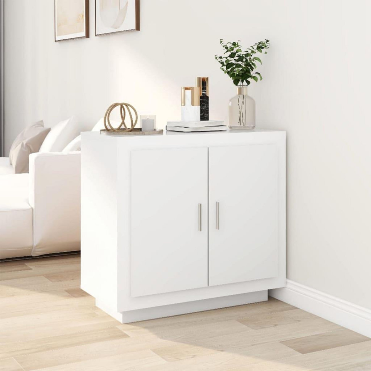 VIDAXL Buffet Blanc 80x40x75 cm Bois d'ingenierie