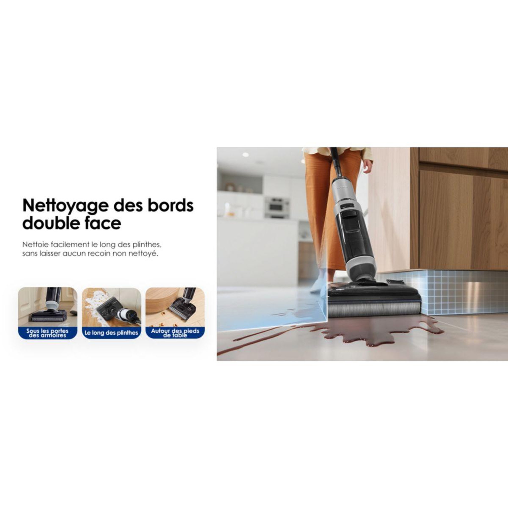 Voir la diapositive 5 : TINECO Aspirateur laveur floor one i5 stretch plus light gris