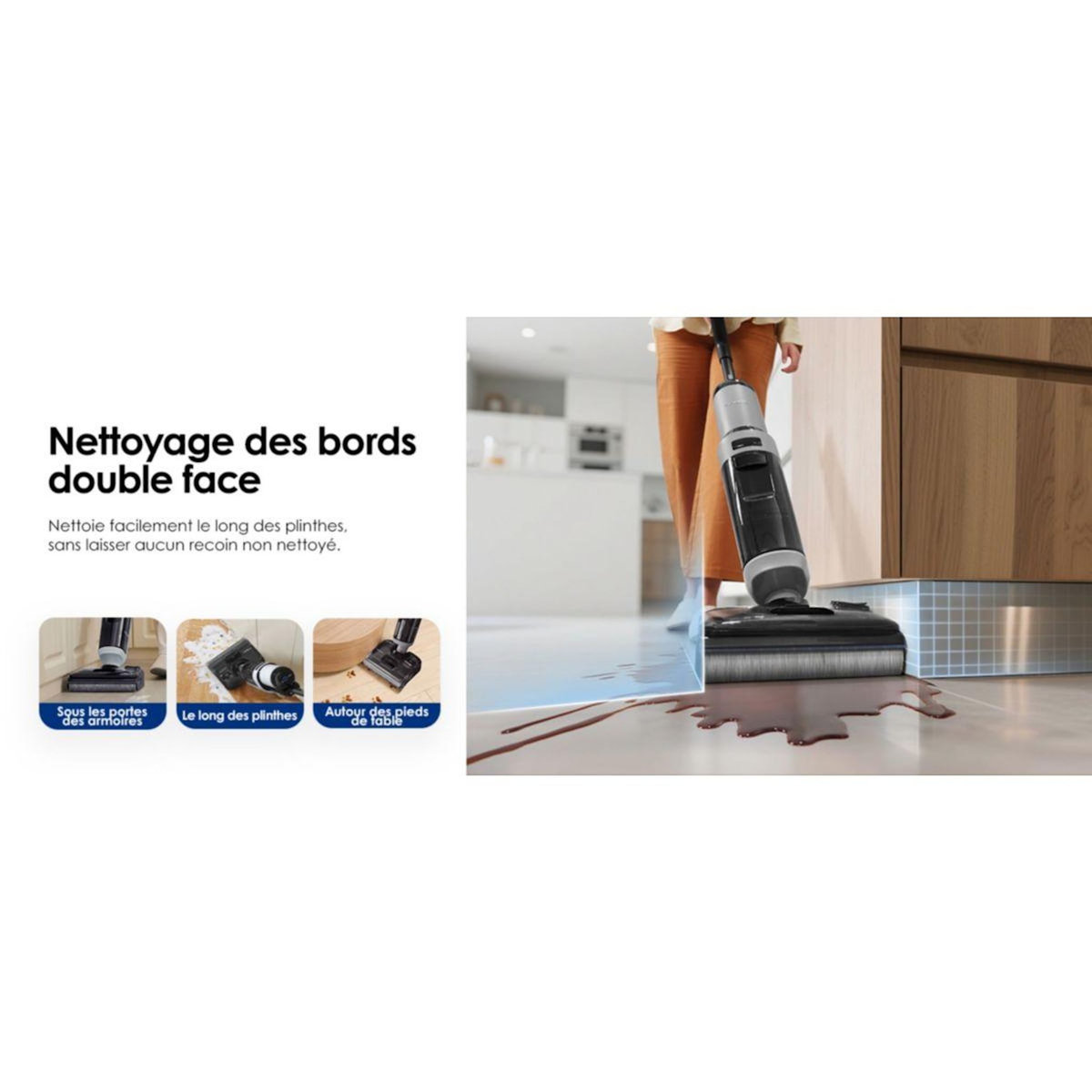 TINECO Aspirateur laveur Floor One i5 Stretch Plus Light gris