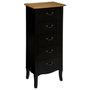 Voir la diapositive 1 : ATMOSPHERA Chiffonnier 5 Tiroirs  Chrysa  113cm Noir