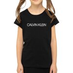 CALVIN KLEIN JEANS T shirt  Fille Calvin Klein Jeans Institutional. Coloris disponibles : Noir
