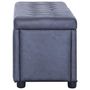 Voir la diapositive 3 : VIDAXL Pouf de rangement 87,5 cm Gris Similicuir daim