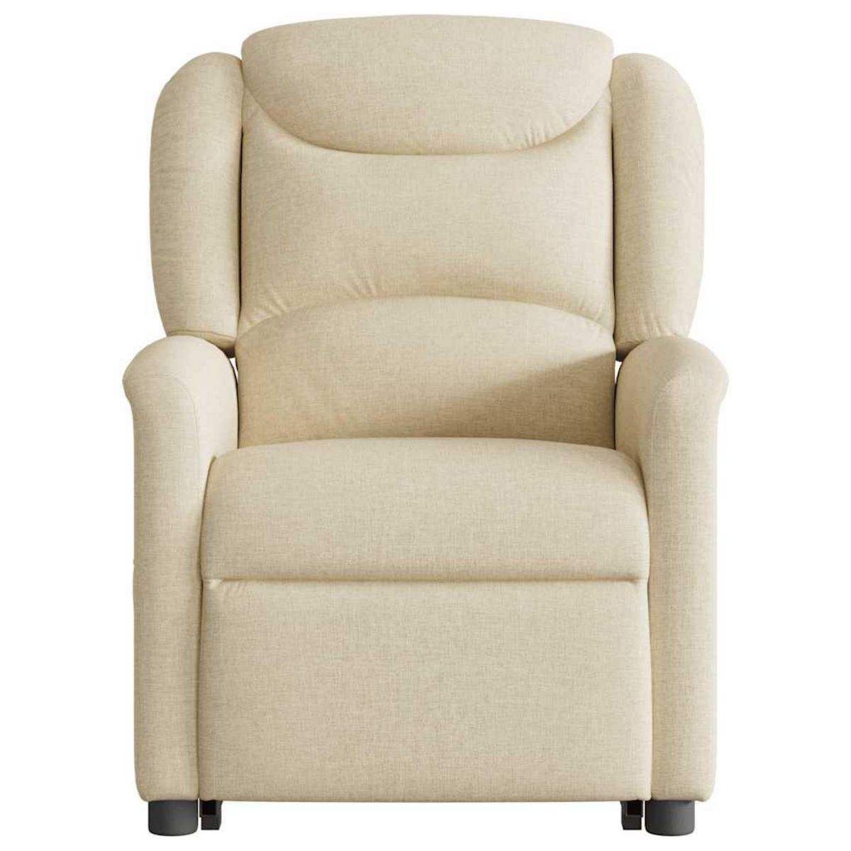 VIDAXL Fauteuil inclinable de massage Creme Tissu