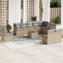 Voir la diapositive 1 : VIDAXL Salon de jardin 11 pcs avec coussins beige resine tressee