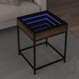 Voir la diapositive 1 : VIDAXL Table basse avec LED Infinity chene marron 40x40x51 cm