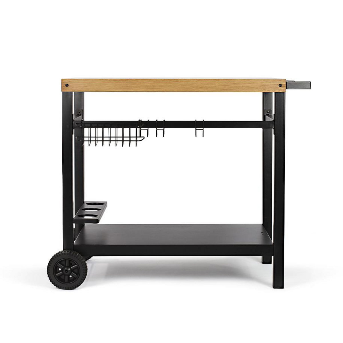 LIVOO Chariot pour plancha noir/bois - gs131