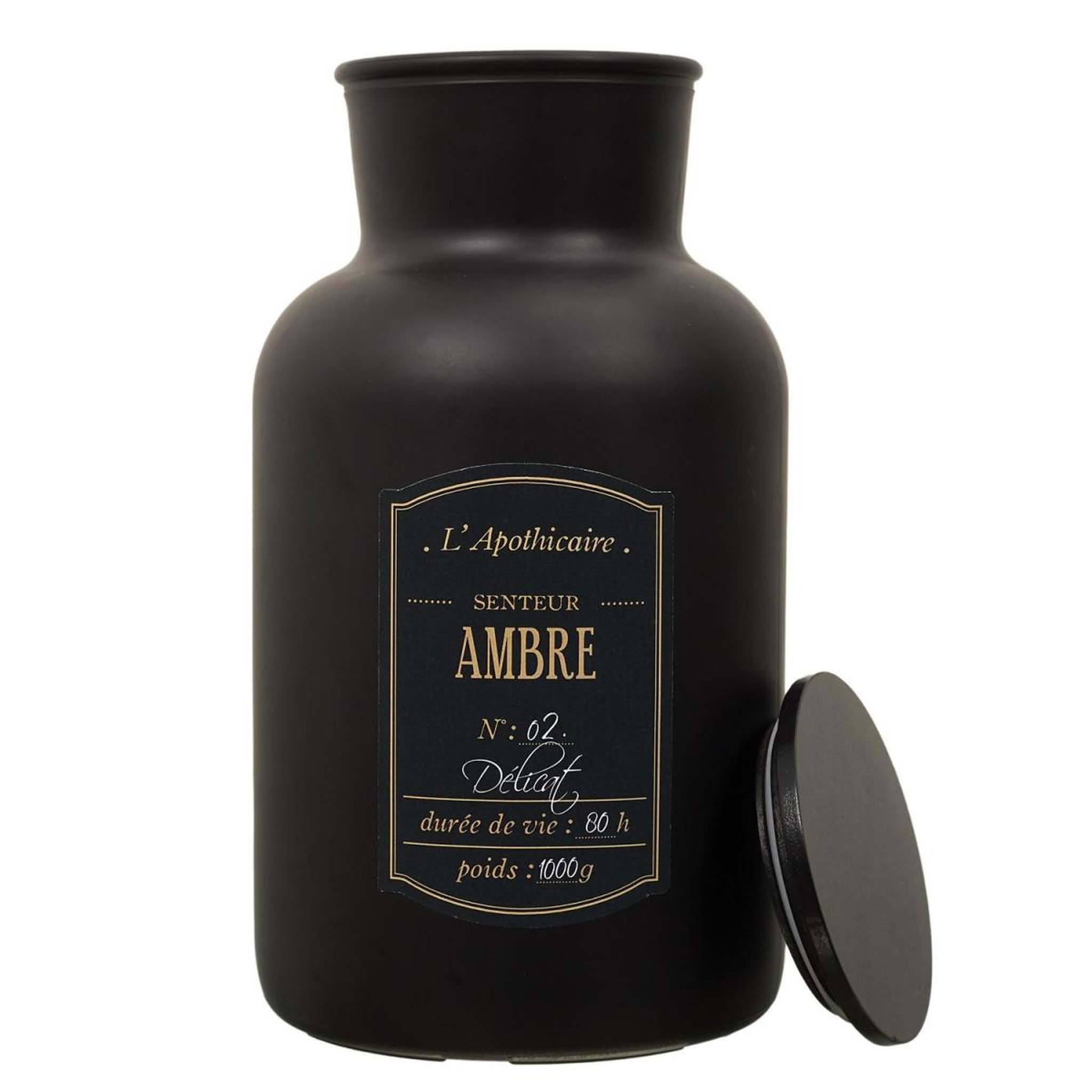 Voir la diapositive 2 : The Home Deco Factory Bougie parfumée vintage  apothicaire  1000g ambre