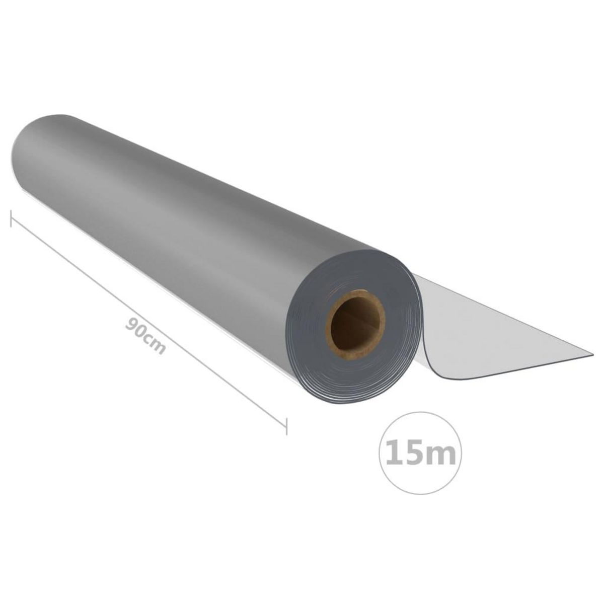 VIDAXL Rouleau mat de protection de table 0,9x15 m 2 mm PVC