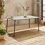 Voir la diapositive 2 : SWEEEK Table de jardin métal 6-8 places, Amelia 160x90xH72.5cm