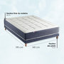 Voir la diapositive 5 : IDLITERIE Ensemble Matelas Ressort 7 zones + Mémoire de forme + Sommier KING STYLE + couette + oreillers - Fabriqué en France