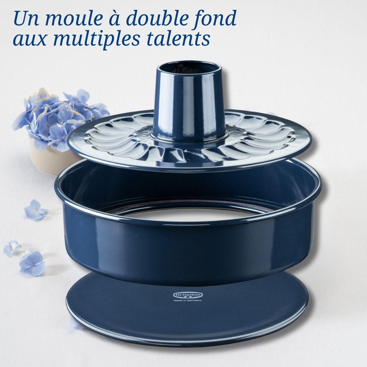 DR.OETKER Moule à manqué et savarin double fond 28 cm Dr. Oetker Back Liebe